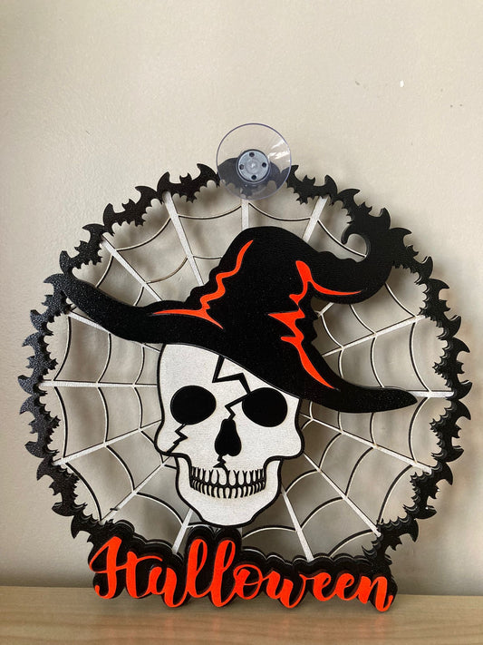 "Halloween" raamdecoratie schedel