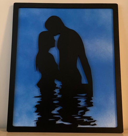 Kader silhouette van koppel